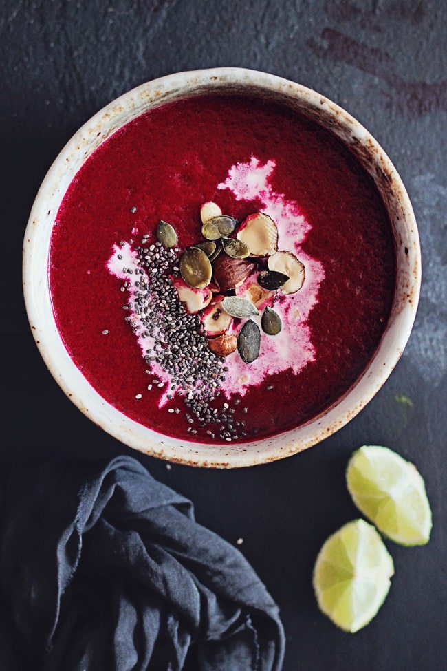 Beet Detox Soup #soup #beet #detox #vegan | TheAwesomeGreen.com