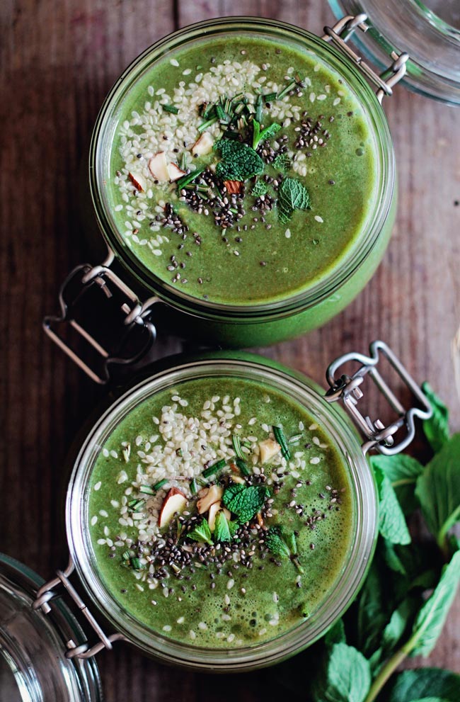 Spring Greens Soup with Baked Parsnip Fries | The Awesome Green