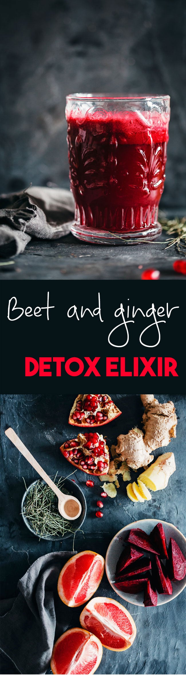 Beet, ginger and herbal tea, a purifying elixir #detox | TheAwesomeGreen.com