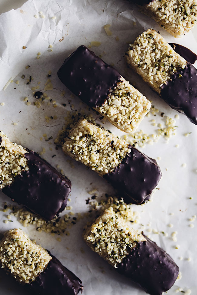 Chocolate Energy Bars loaded with proteins and healthy fats - my favorite afternoon snack #vegan | TheAwesomeGreen.com