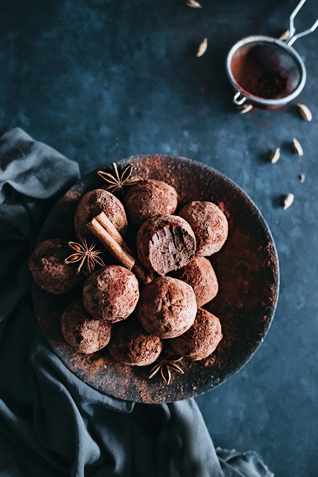 Chai infused Fine Chocolate Truffles with Indian Spices | TheAwesomeGreen.com