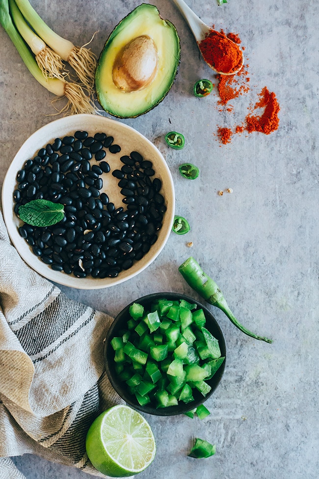 Protein Packed Black Bean Stew - ingredients | TheAwesomeGreen.com