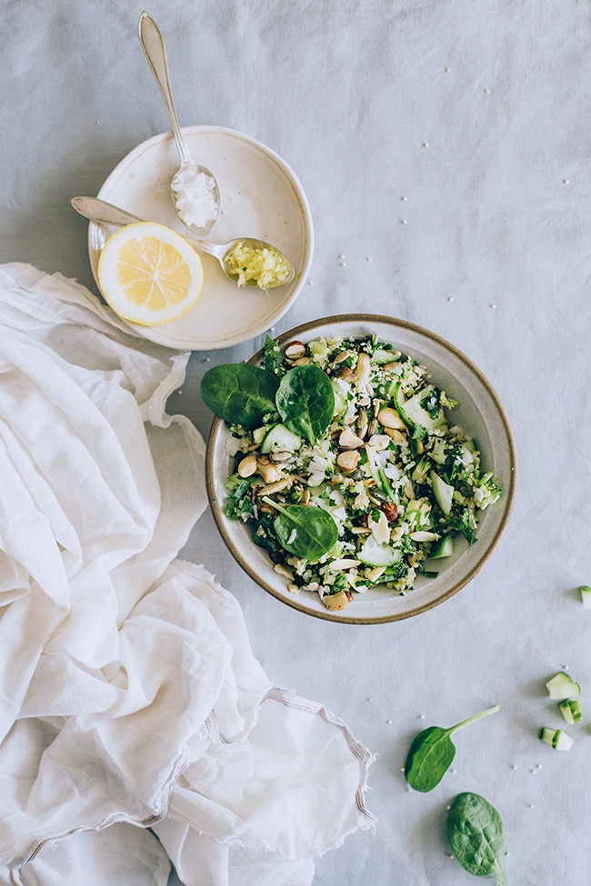 Gentle detox quinoa salad #vegan | TheAwesomeGreen.com