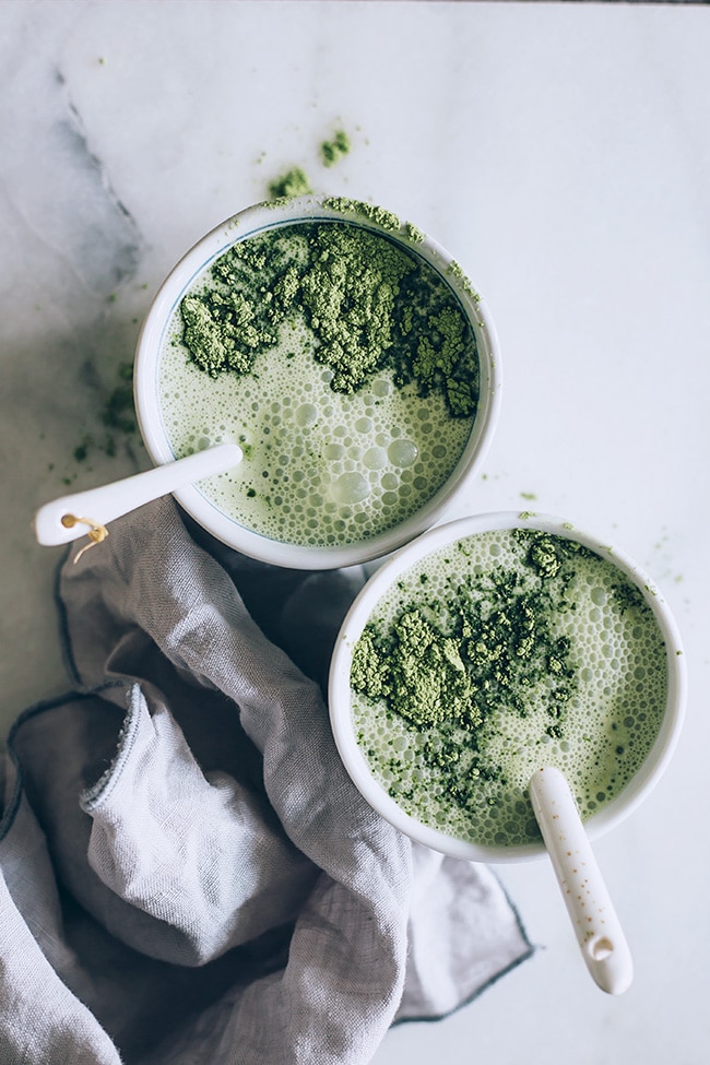 Matcha Latte with maca root for an all-natural energy boost | TheAwesomeGreen.com