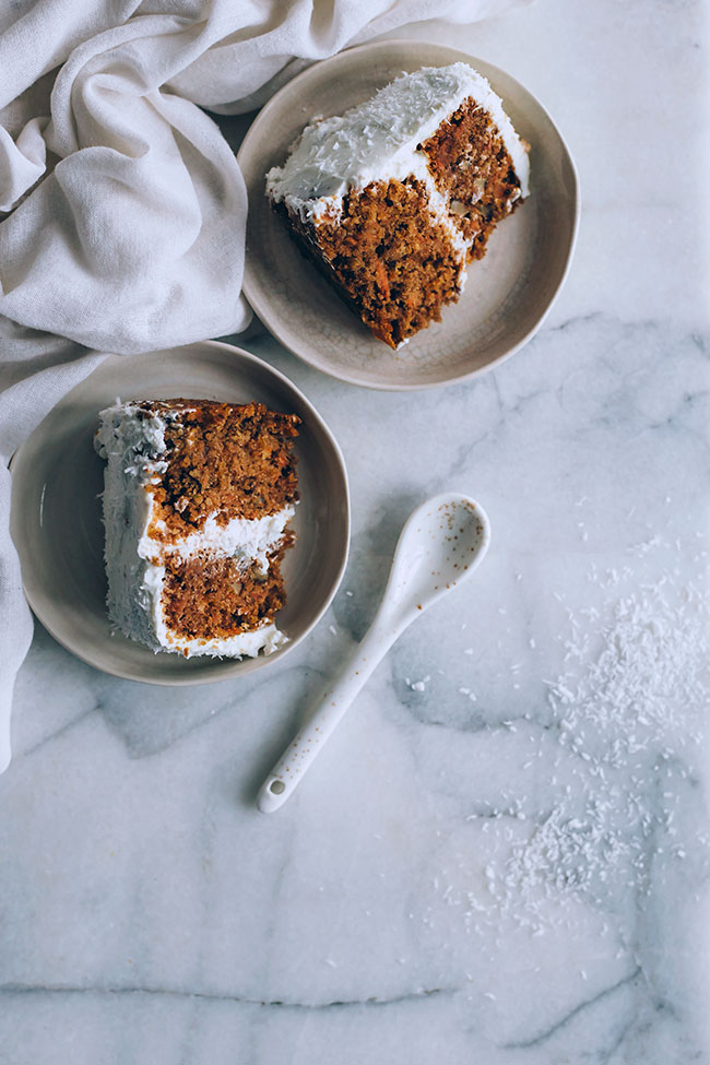 Vegan carrot cake, straightforward and no special abilities requested! #vegan #carrotcake #valentines #foodstyling #foodphotography #dessert | TheAwesomeGreen.com  Vegan Carrot Cake Vegan Carrot Cake 1