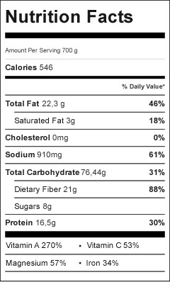 Black-Bean-Soup-Nutrition Label